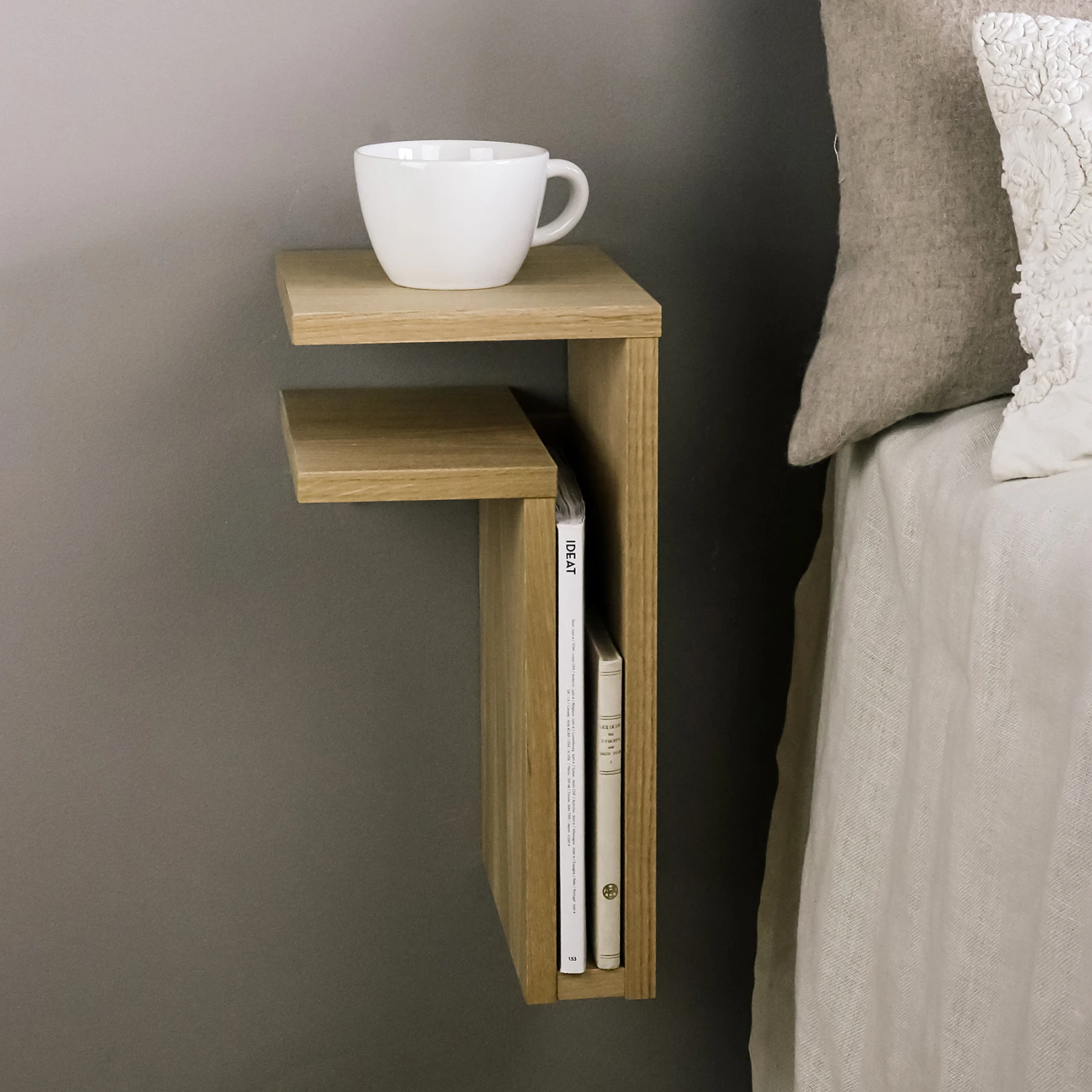 Maze F-shelf Wall Shelf Oak 5 Maze F-shelf Wall Shelf Oak - Image 3