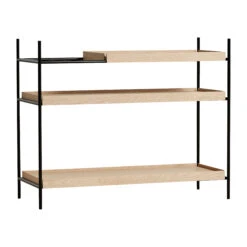 Woud Tray Shelf Low Oak, 80x100 Cm