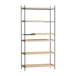 Woud Tray Shelf High Oak, 100x201 Cm