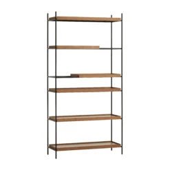 Woud Tray Shelf High Walnut , 100x201 Cm