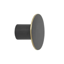 Ferm LIVING Flat Circle Knob Black-brass